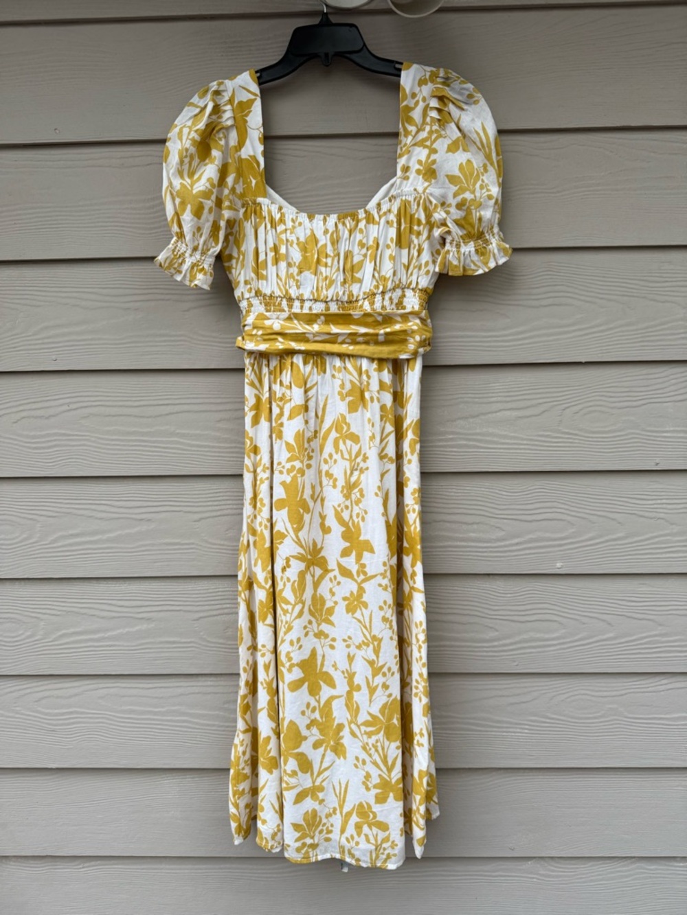 Cleobella Fresia Midi Dress Floral Lemon Yellow - Picture 11 of 12